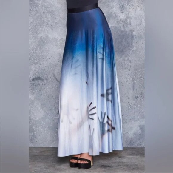 Rare NWOT Blackmilk Psycho Maxi Skirt ~ LIMITED Size Medium - Picture 3 of 14